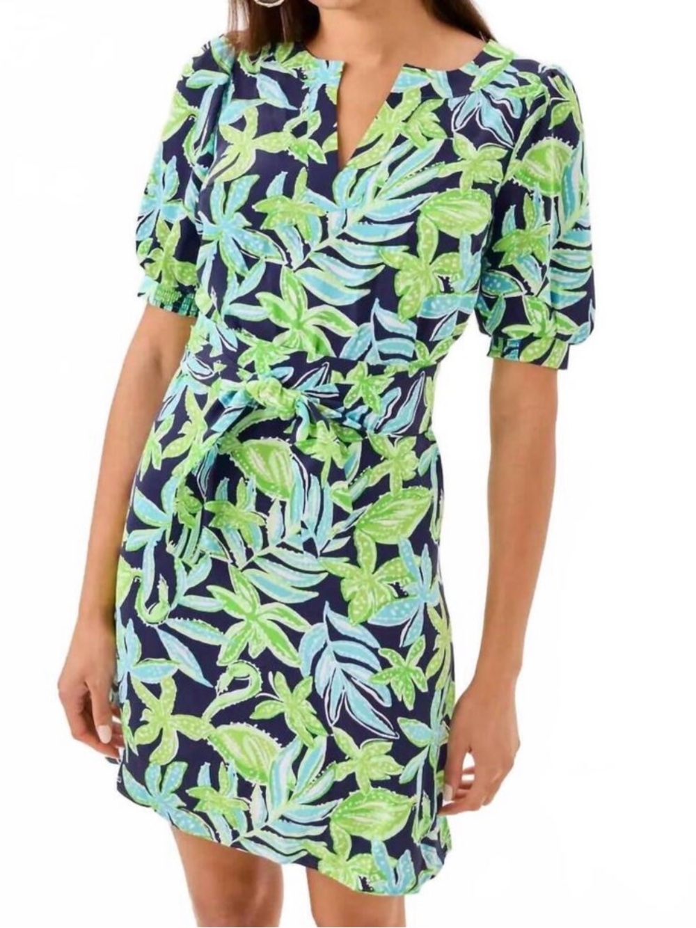 Lilly Pulitzer Olivine Sapphire Pool Tropical Tango Pull Over Dress Size 16